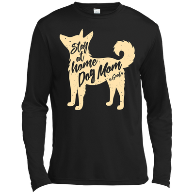Stay At Home Dog Mom-T-Shirt & Hoodie-Long Sleeve T-Shirt-Black