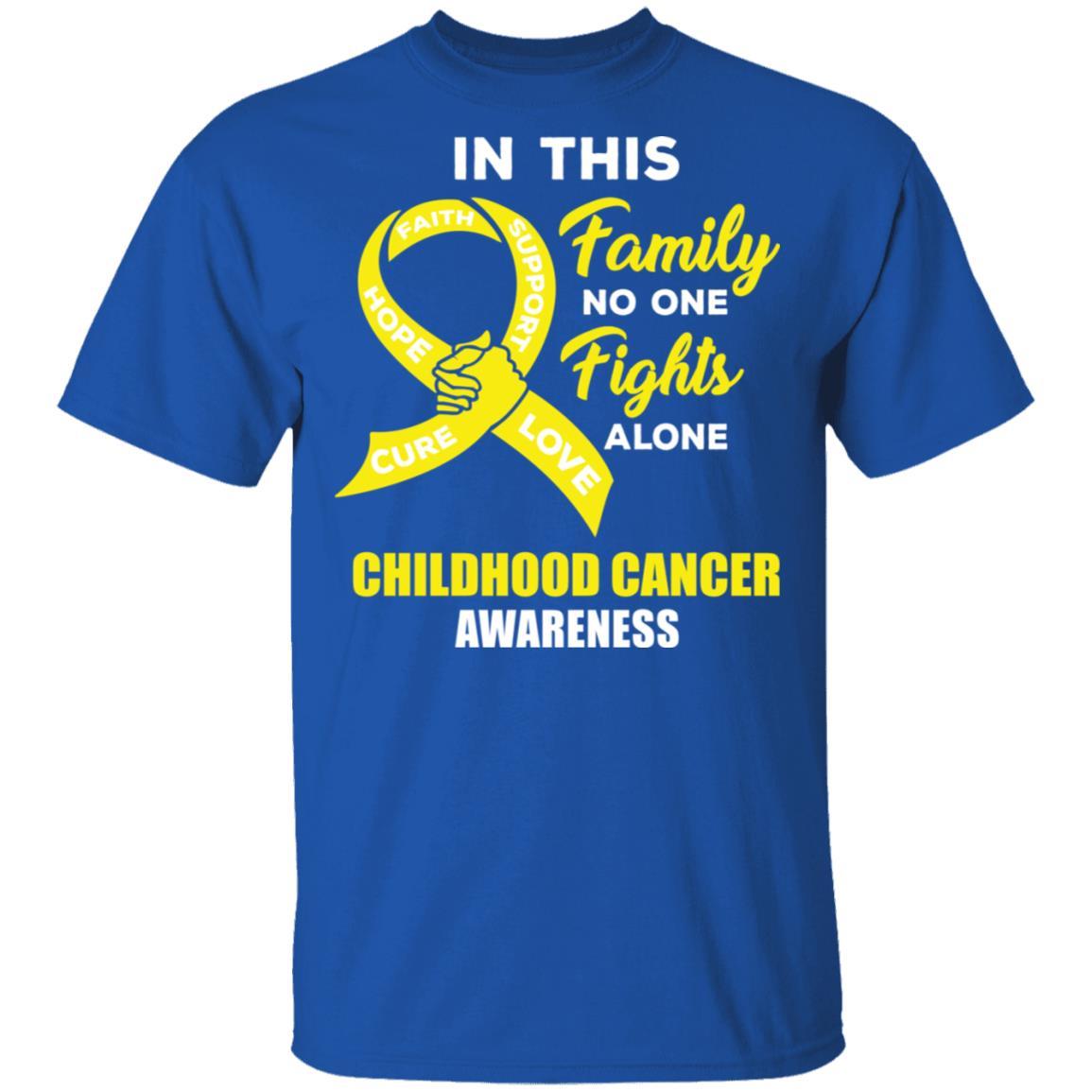 In This School No One Fights Childhood Cancer Alone-T-Shirt & Hoodie-Classic T-Shirt-Royal