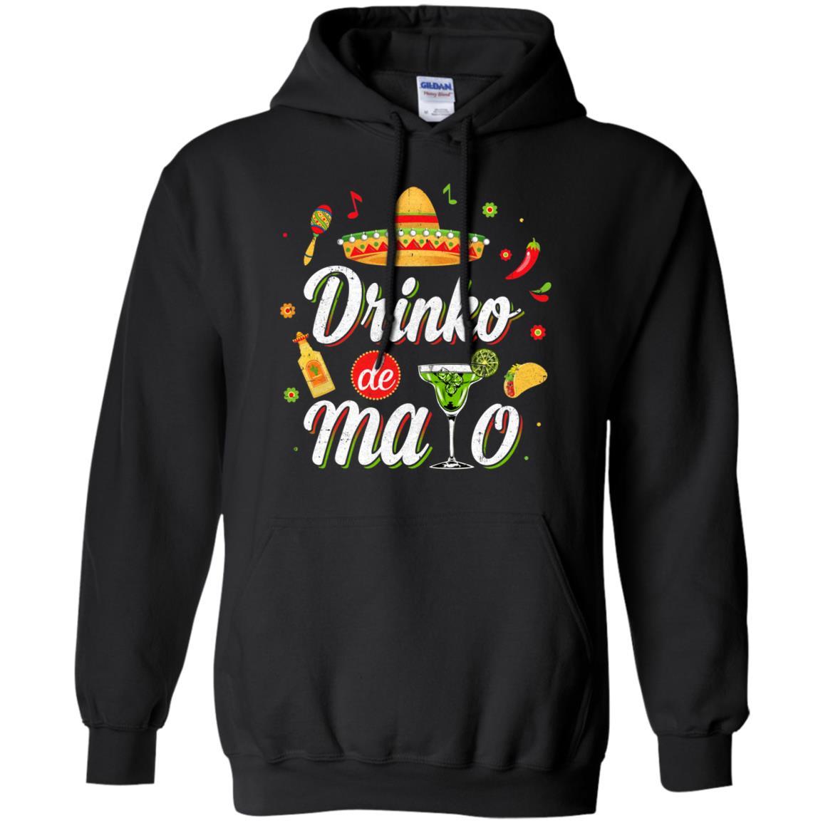 Funny Cinco De Mayo Drinko De Mayo-T-Shirt & Hoodie-Pullover Hoodie-Black