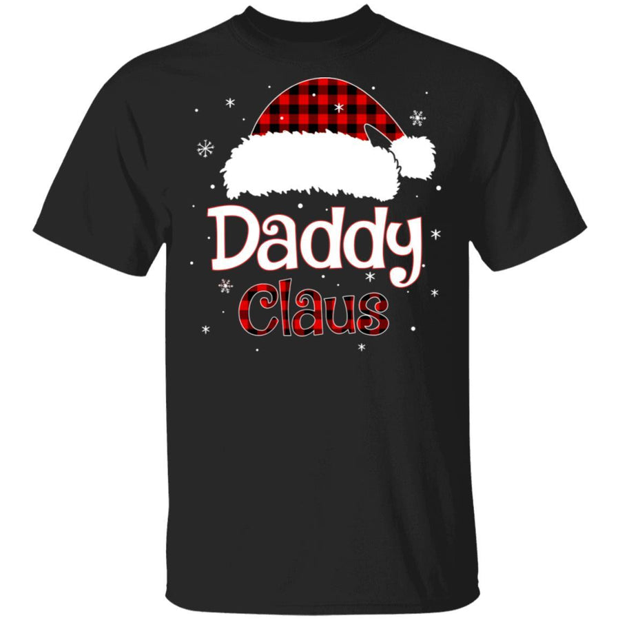 Santa Daddy Claus Red Plaid Family Pajamas Christmas Gift-T-Shirt & Sweatshirt-Classic T-Shirt-Black