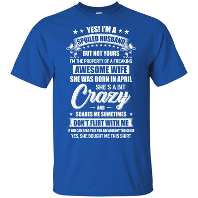Yes I'm A Spoiled Husband Of A April Wife Funny-T-Shirt & Hoodie-Classic T-Shirt-Royal