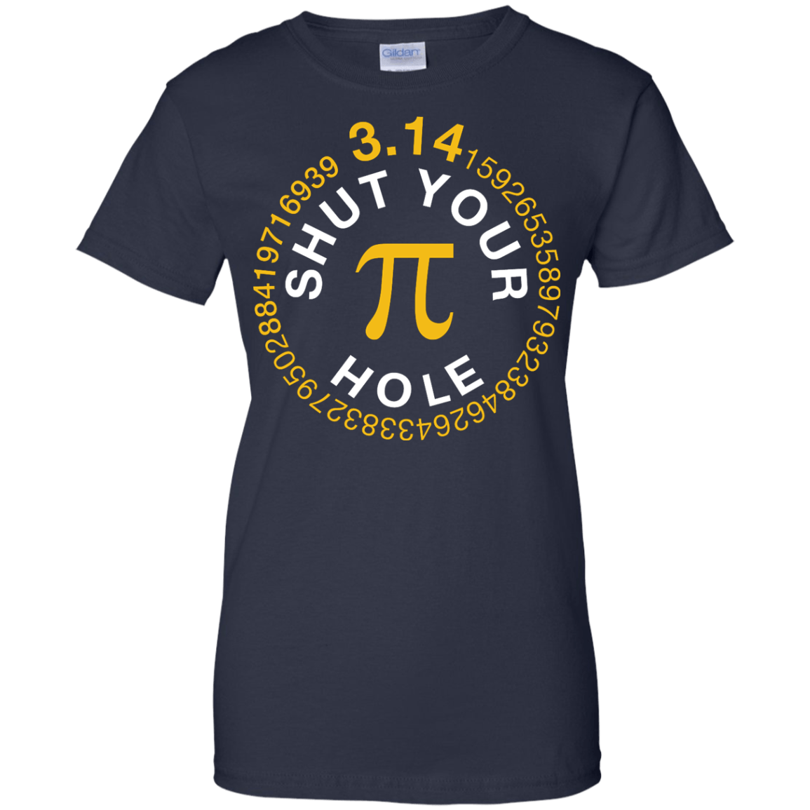 Shut Your Pi Hole Math 3.14-T-Shirt & Hoodie-Women's T-Shirt-Navy