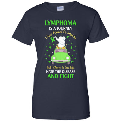 Lymphoma Awareness Is A Journey-T-Shirt & Hoodie-Women's T-Shirt-Navy