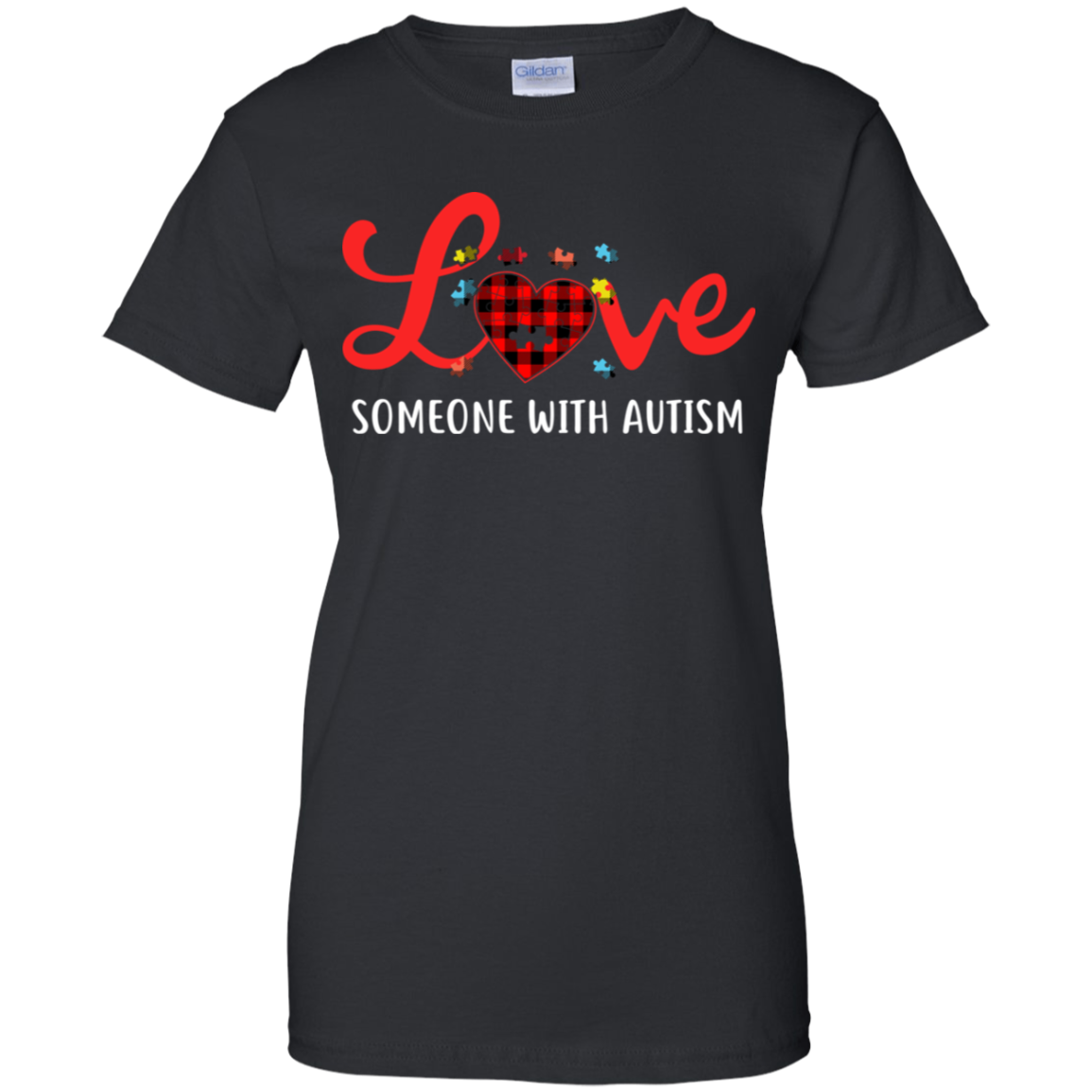 Love Someone With Autism-T-Shirt & Hoodie-Women's T-Shirt-Black
