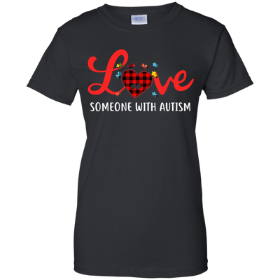 Love Someone With Autism-T-Shirt & Hoodie-Women's T-Shirt-Black