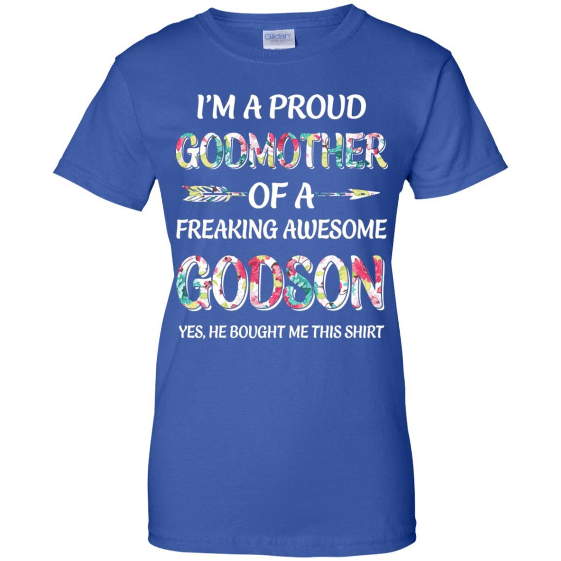 Proud Godmother Mother's Day Gift From A Godson-T-Shirt & Hoodie-Women's T-Shirt-Royal