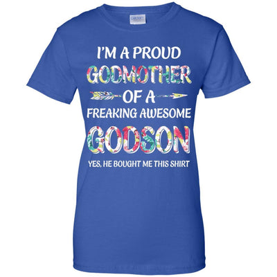 Proud Godmother Mother's Day Gift From A Godson-T-Shirt & Hoodie-Women's T-Shirt-Royal