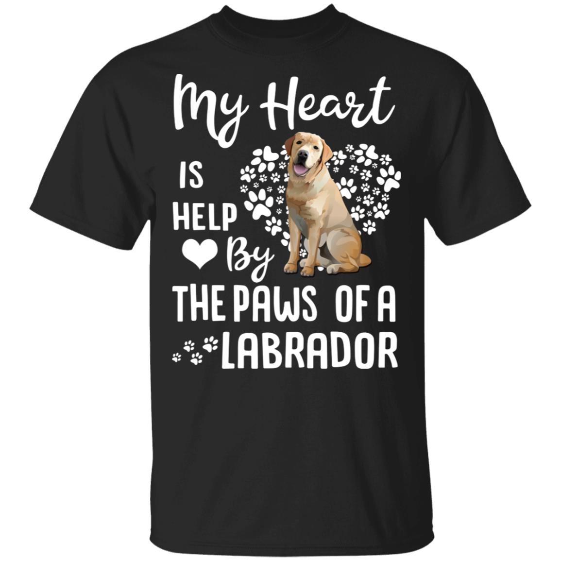 My Heart Is Held By The Paws Of A Labrador Lover-T-Shirt & Hoodie-Classic T-Shirt-Black