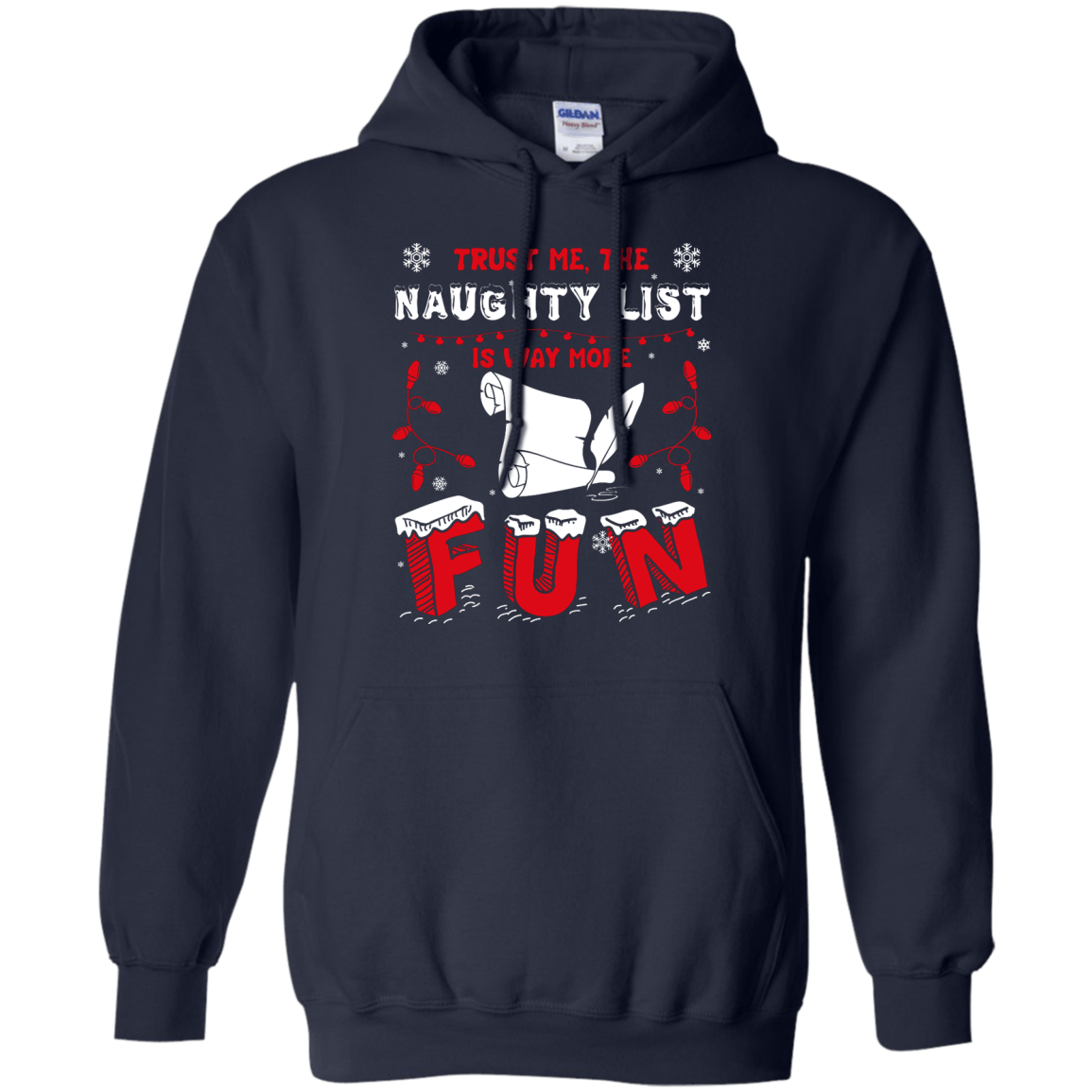 Trust Me The Naughty List Is Way More Fun-T-Shirt & Hoodie-Pullover Hoodie-Navy