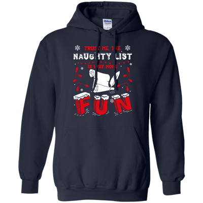 Trust Me The Naughty List Is Way More Fun-T-Shirt & Hoodie-Pullover Hoodie-Navy