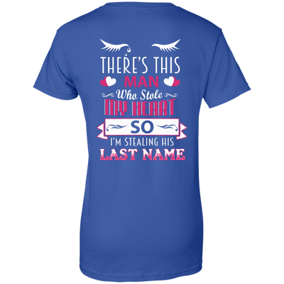 There's This Man Who Stole My Hearth So I'm Stealing-T-Shirt & Hoodie-Women's T-Shirt-Royal