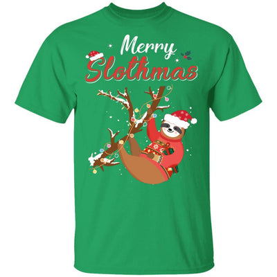 Merry Slothmas Christmas Pajama For Sloth Lovers-T-Shirt & Hoodie-Classic T-Shirt-Irish Green