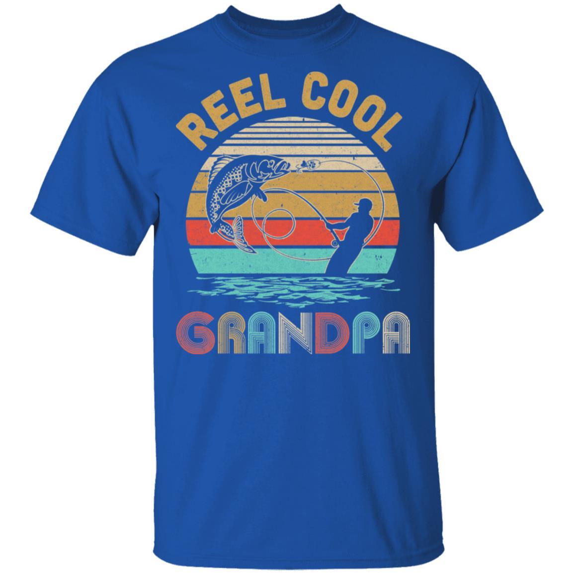 Vintage Reel Cool Grandpa Fish Fishing Father's Day Gift-T-Shirt & Hoodie-Classic T-Shirt-Royal