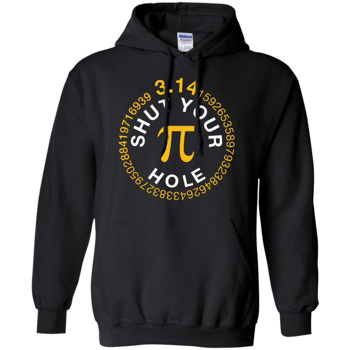 Shut Your Pi Hole Math 3.14-T-Shirt & Hoodie-Pullover Hoodie-Black