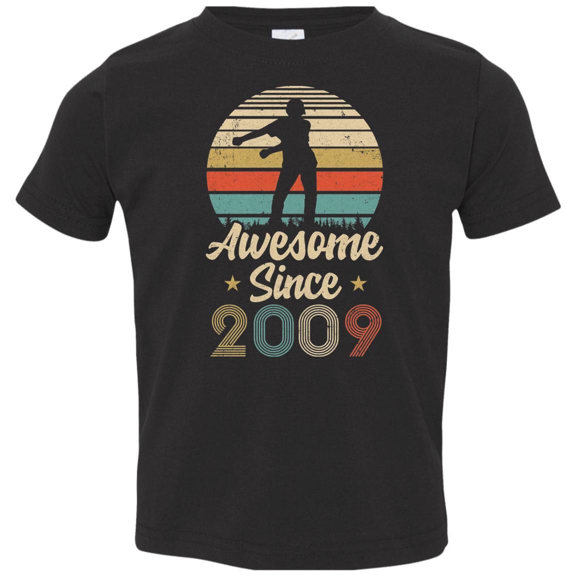 Vintage Flossing Awesome Since 2009 12th Birthday Gift Youth-Youth Shirt-Toddler T-Shirt-Black