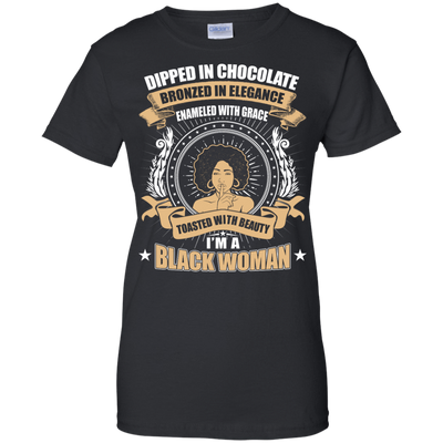 Toasted With Beauty I'm A Black Woman-T-Shirt & Hoodie-Women's T-Shirt-Black