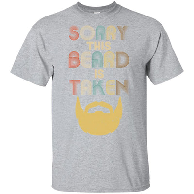 Vintage Sorry This Beard Is Taken Funny Bearded Man-T-Shirt & Hoodie-Classic T-Shirt-Sport Grey