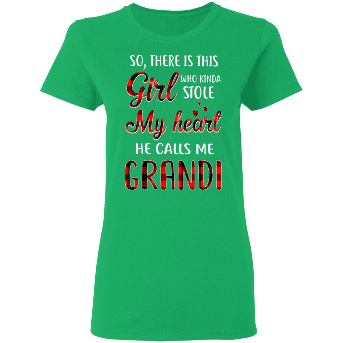 This Boy Who Kinda Stole My Heart He Calls Me Grandi-T-Shirt & Hoodie-Women's T-Shirt-Irish Green