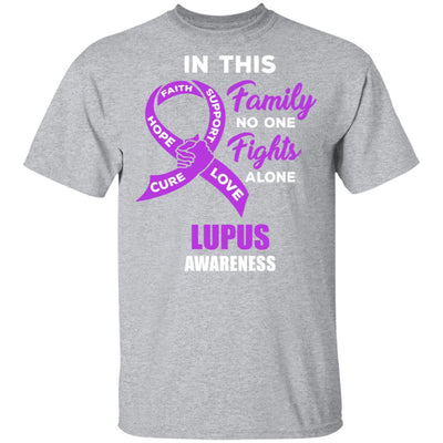 In This School No One Fights Lupus Awareness Alone-T-Shirt & Hoodie-Classic T-Shirt-Sport Grey