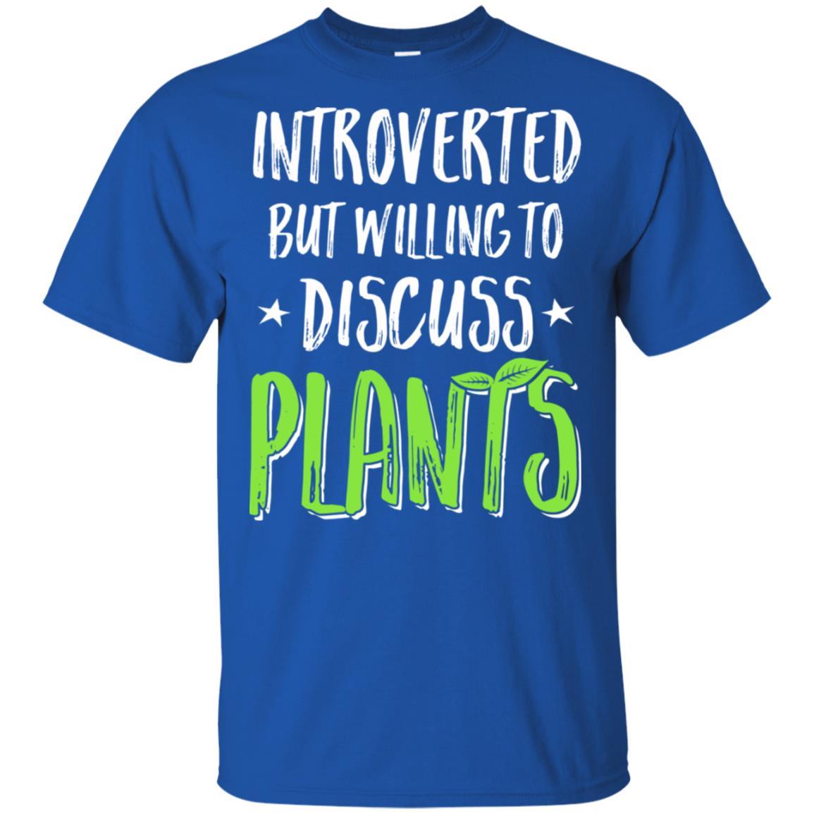 Funny Introverted But Willing To Discuss Plants-T-Shirt & Hoodie-Classic T-Shirt-Royal