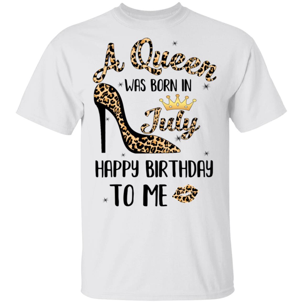 Born In July Girl Leopard High Heels Birthday Women Gift-T-Shirt & Tank Top-Classic T-Shirt-White
