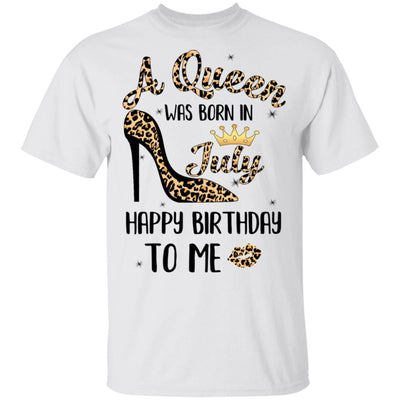 Born In July Girl Leopard High Heels Birthday Women Gift-T-Shirt & Tank Top-Classic T-Shirt-White