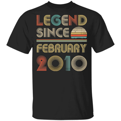 Legend Since February 2010 Vintage 11th Birthday Gifts Youth-Youth Shirt-Youth T-Shirt-Black