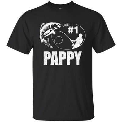 #1 Pappy Fishing Fisherman Best Fathers Day Gift-T-Shirt & Hoodie-Classic T-Shirt-Black