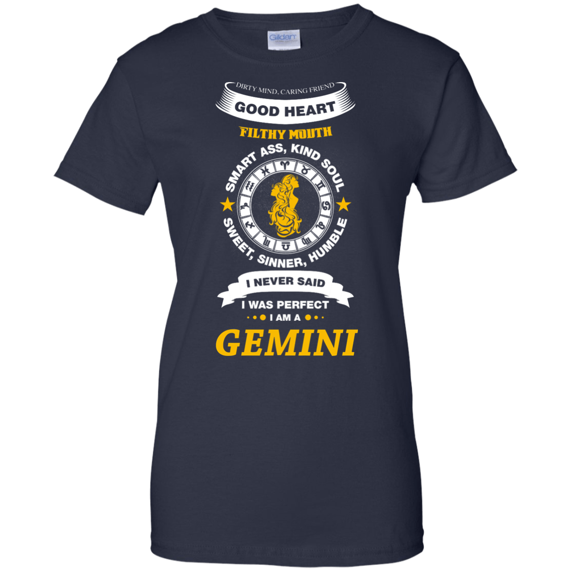 I Never Said I Was Perfect I Am A GEMINI-T-Shirt & Hoodie-Women's T-Shirt-Navy