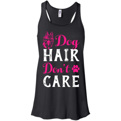 Dog Hair Don't Care-T-Shirt & Hoodie-Women's Flowy Racerback Tank-Black