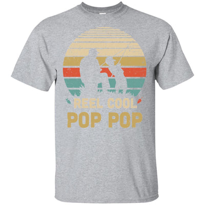 Vintage Father's Day Gift Reel Cool Pop Pop Fishing-T-Shirt & Hoodie-Classic T-Shirt-Sport Grey