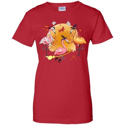 Flamingo Lover Funny Pumpkin Halloween Party-T-Shirt & Hoodie-Women's T-Shirt-Red