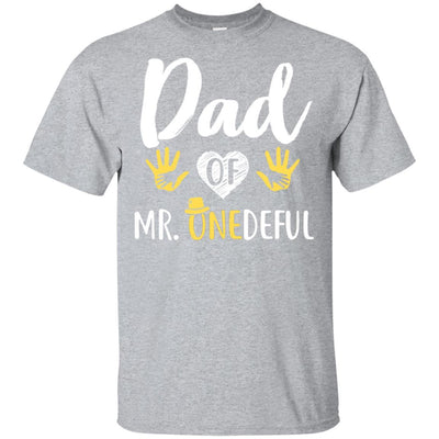 Funny Dad Of Mr. Onederful Wonderful 1st Birthday Boy-T-Shirt & Hoodie-Classic T-Shirt-Sport Grey
