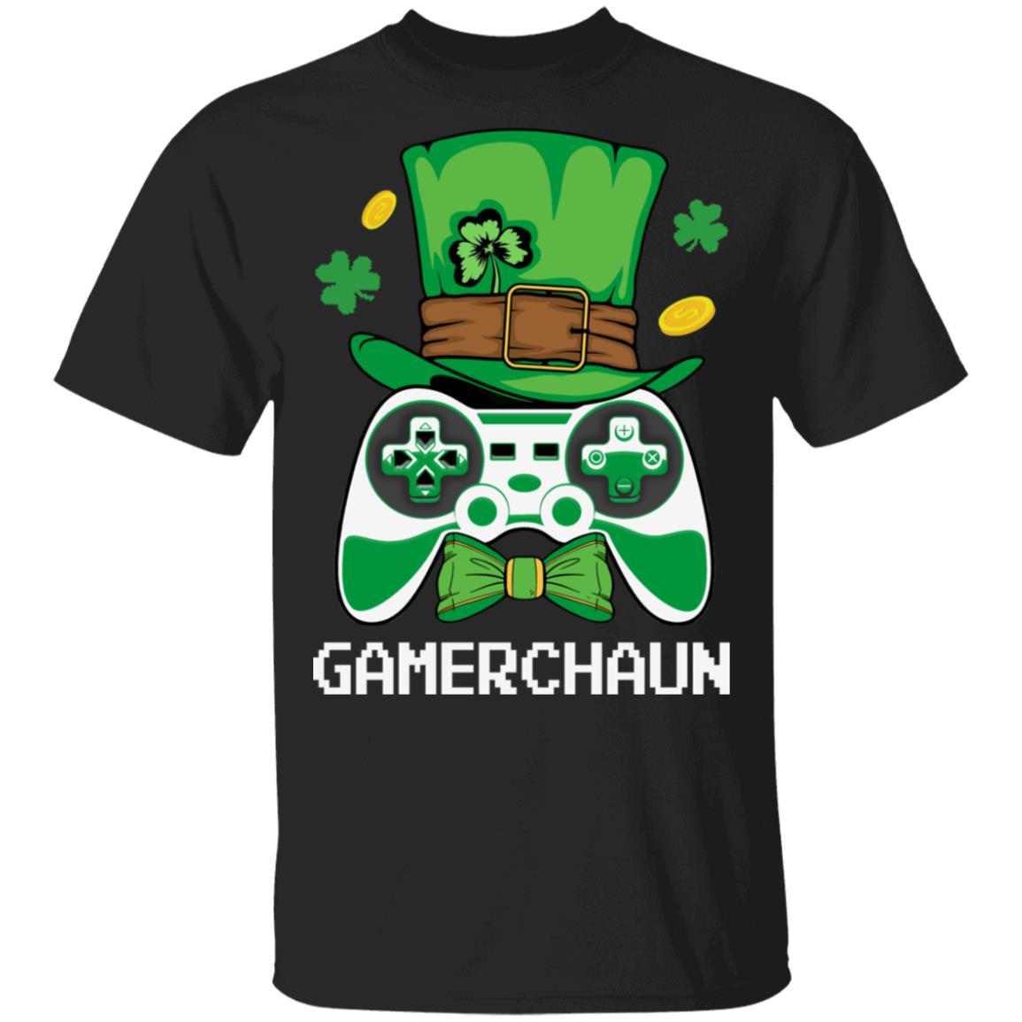 Video Game Leprechaun Costume St. Patrick's Day Kids Gift-T-Shirt & Hoodie-Classic T-Shirt-Black