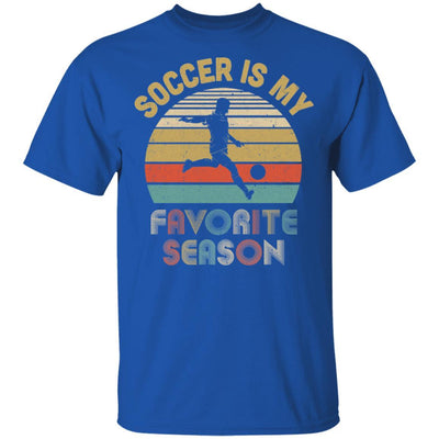 Soccer Is My Favorite Season Vintage-T-Shirt & Hoodie-Classic T-Shirt-Royal