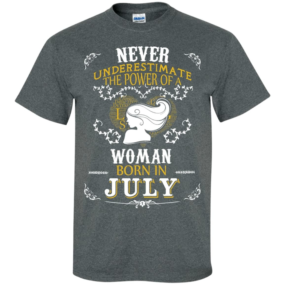 A Woman Born In JULY-T-Shirt & Hoodie-Classic T-Shirt-Dark Heather
