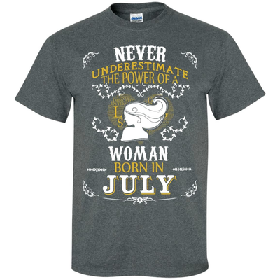 A Woman Born In JULY-T-Shirt & Hoodie-Classic T-Shirt-Dark Heather