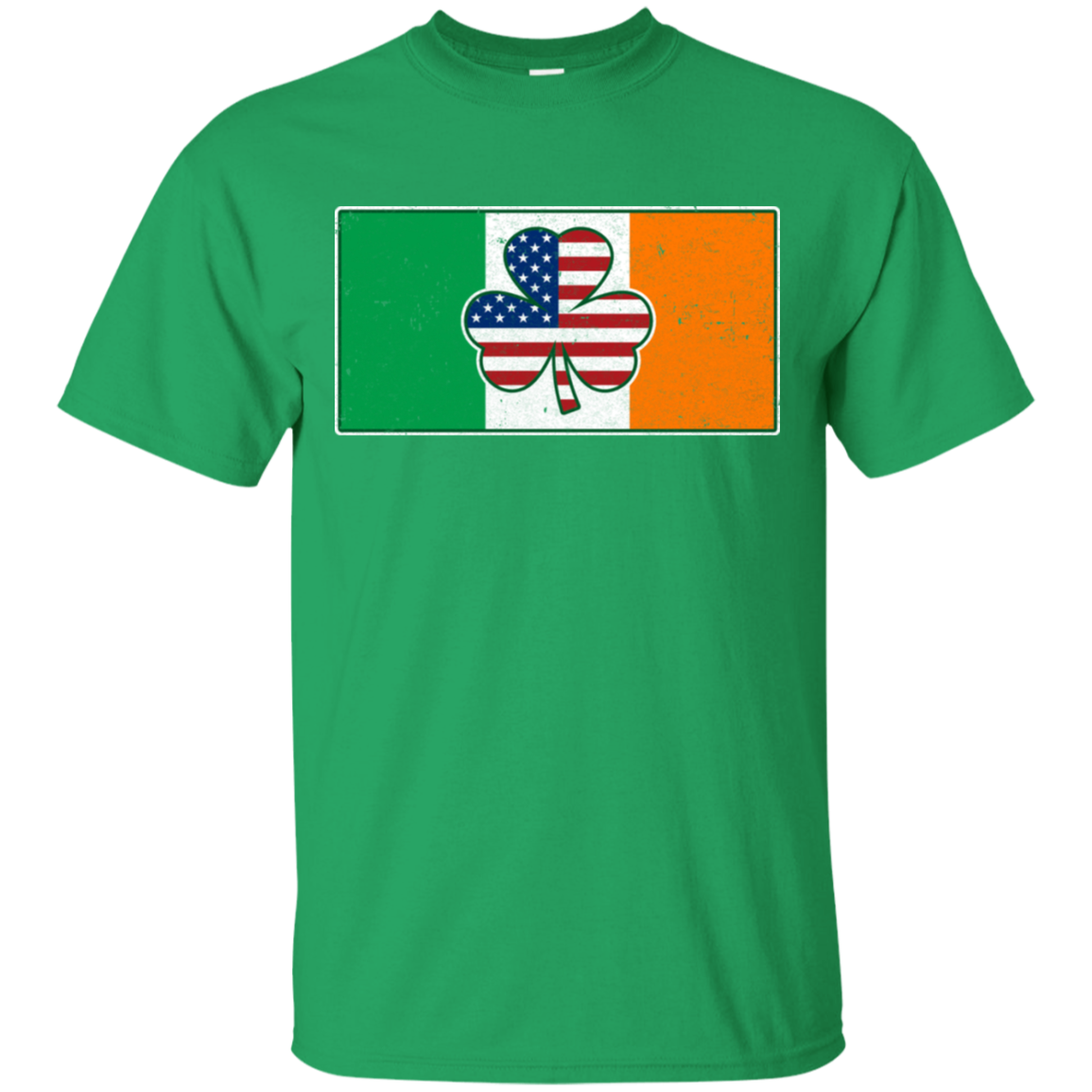 Shamrock Irish Ireland USA American Flag Gift-T-Shirt & Hoodie-Classic T-Shirt-Irish Green