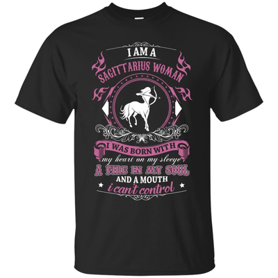 I Am A Sagittarius Woman I Was Born With-T-Shirt & Hoodie-Classic T-Shirt-Black