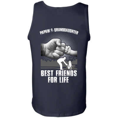 Papaw And Granddaughter Best Friends For Life-T-Shirt & Hoodie-Unisex Tank-Navy