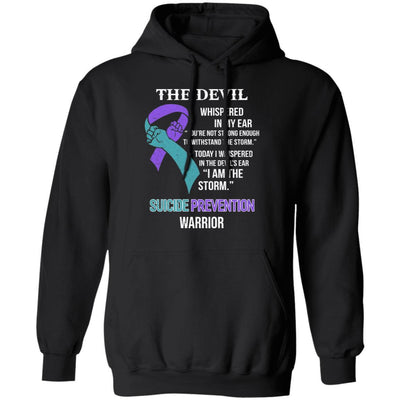 I Am The Storm Support Suicide Prevention Awareness-T-Shirt & Hoodie-Pullover Hoodie-Black