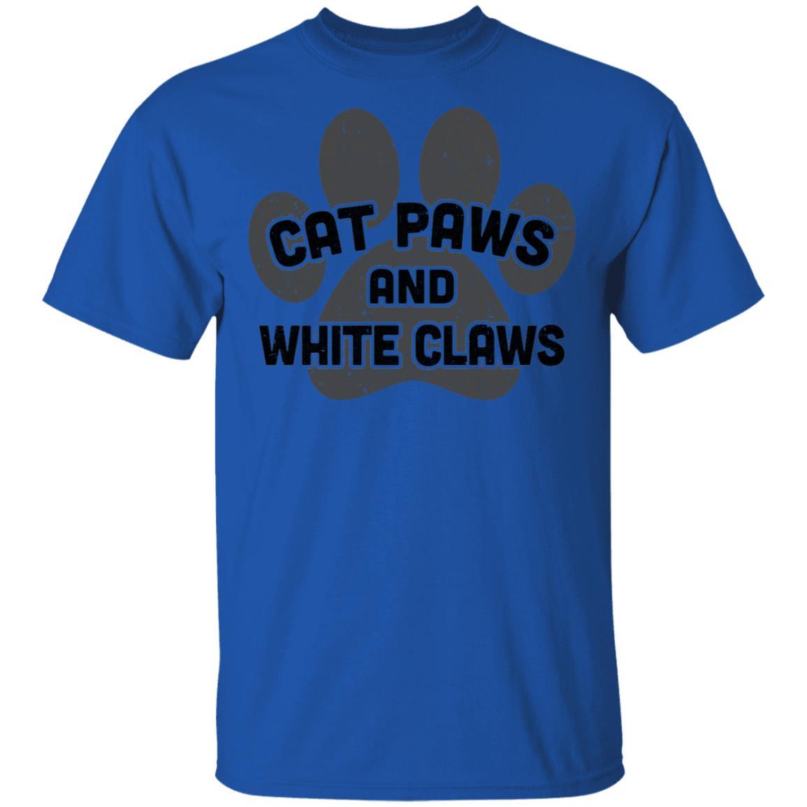 Cat Paws And White Claws Funny Cute Cat Lover-T-Shirt & Hoodie-Classic T-Shirt-Royal