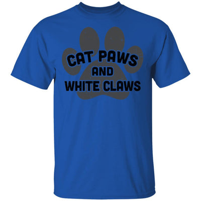 Cat Paws And White Claws Funny Cute Cat Lover-T-Shirt & Hoodie-Classic T-Shirt-Royal