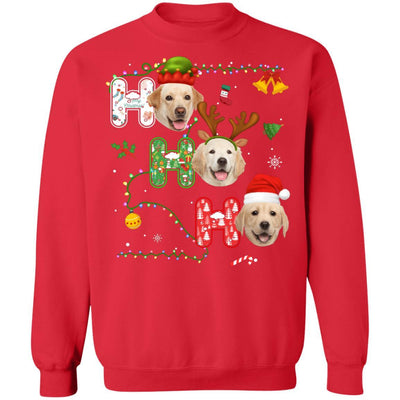 Christmas Ho Ho Ho Labrador Lover Funny Xmas Gift-T-Shirt & Sweatshirt-Crewneck Sweatshirt-Red