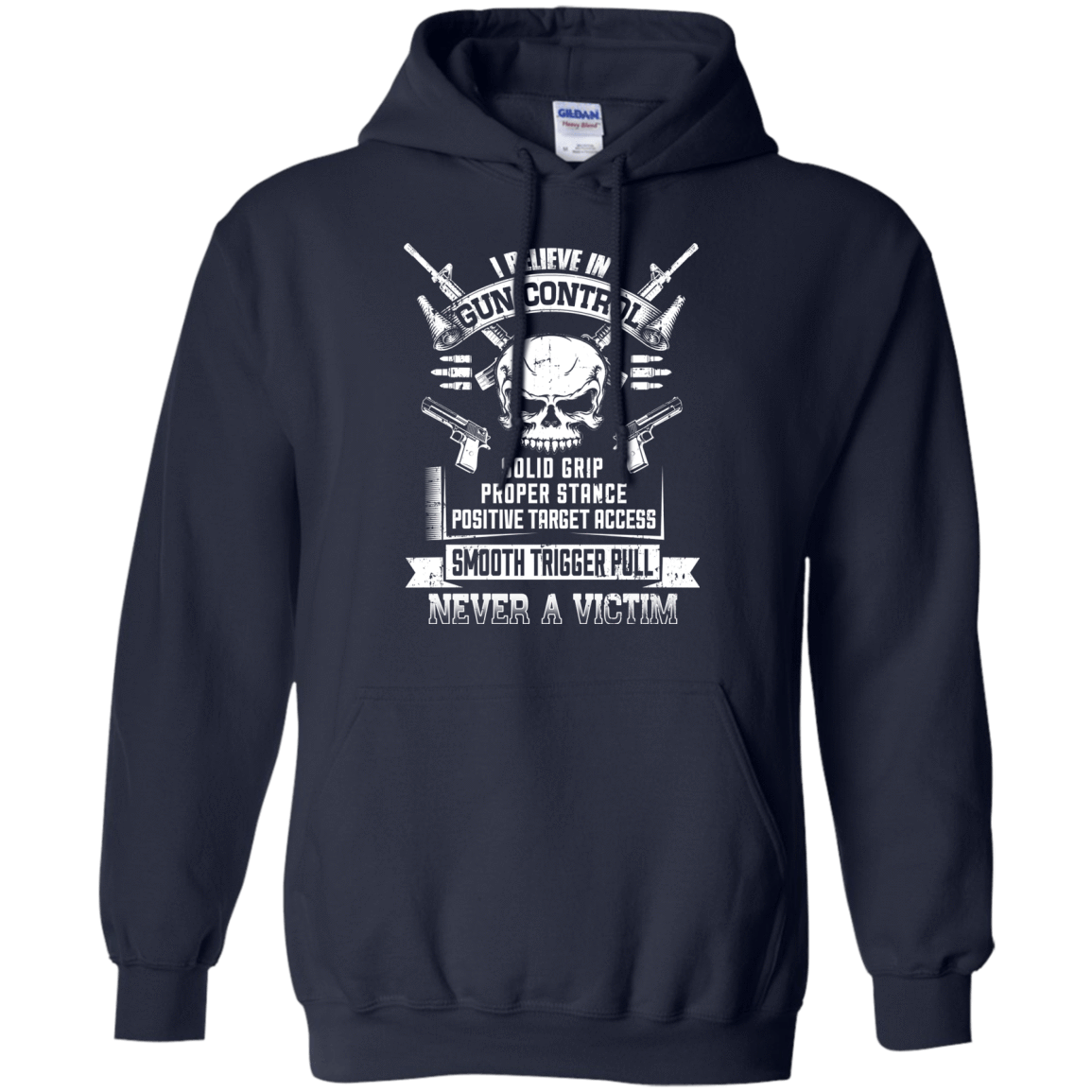 I Believe In Gun Control-T-Shirt & Hoodie-Pullover Hoodie-Navy