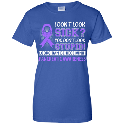 I Don't Look Sick Pancreatic Awareness-T-Shirt & Hoodie-Women's T-Shirt-Royal