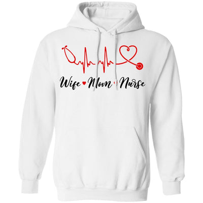 Wife Mom Nurse Doctor Medic Womens-T-Shirt & Tank Top-Pullover Hoodie-White