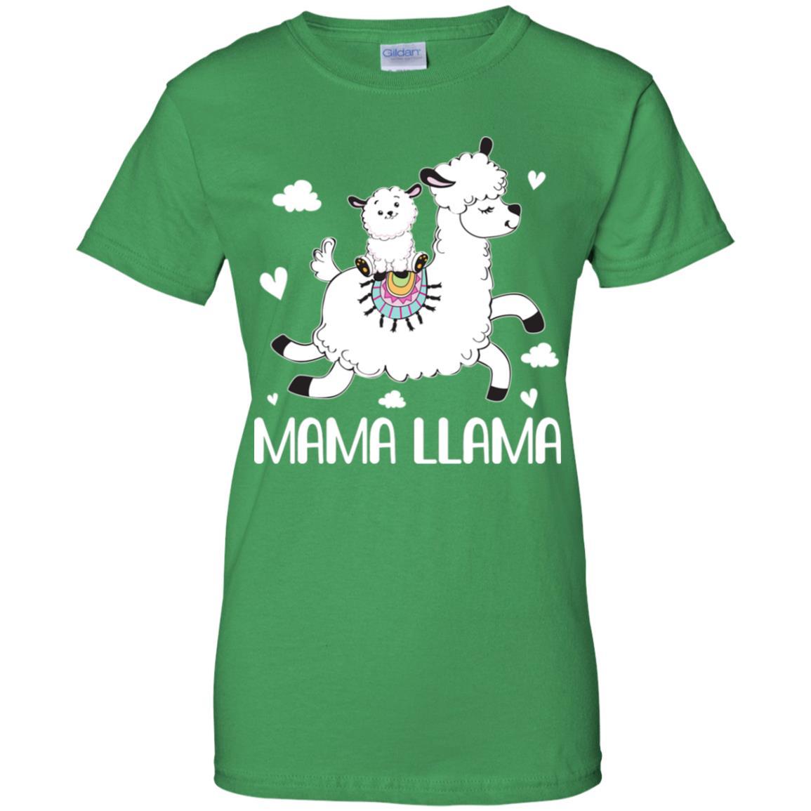 Mama Llama Cute Mother's Day Gift For Mom-T-Shirt & Hoodie-Women's T-Shirt-Irish Green