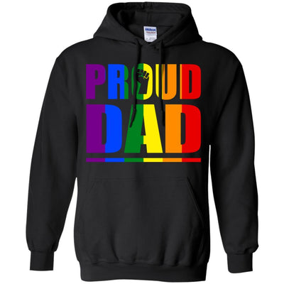 Proud Dad Gay Pride Month LGBT-T-Shirt & Hoodie-Pullover Hoodie-Black