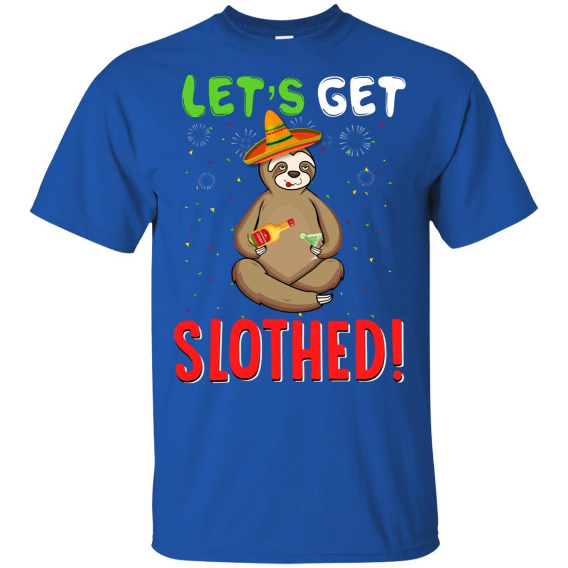 Sloth Cinco De Mayo Funny Get Slothed Drinking-T-Shirt & Hoodie-Classic T-Shirt-Royal